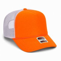 Ottocap 39165 High Crown Foam trucker with rope thumbnail 181 orange neon orange white angle