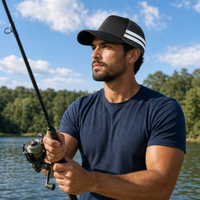 Flex Stripe A Frame High Profile Trucker Cap thumbnail 56 black white moodboard