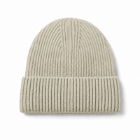 Premium Merino Wool Beanie with Cuff – Soft & Warm Knit Hat thumbnail 62 stone marle back