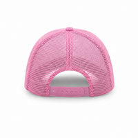GTO Enzyme Washed Trucker Cap with Adjustable Mesh Back thumbnail 6 pink back