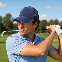 GTO Enzyme Washed Trucker Cap with Adjustable Mesh Back thumbnail 17 navy moodboard