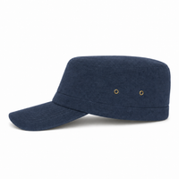 Premium Hemp Military Cap thumbnail 24 navy left