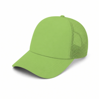 Rapper Flex High Crown Trucker Cap with Mesh Panels thumbnail 104 lime angle