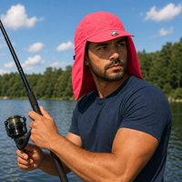 Flex 4057 Water Resistant Legionnaire Caps with Adjustable Strap thumbnail 75 fluoro pink moodboard