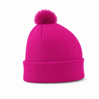 FLEX Acrylic POM POM BEANIE thumbnail 53 hot pink right