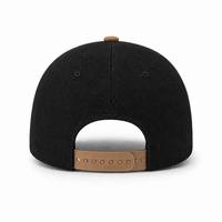 A Frame Flex Cap with Adjustable Snapback and Premium Cotton thumbnail 174 black khakhi back