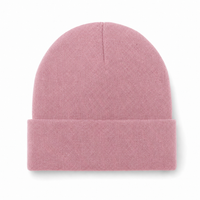 Flex Acrylic Beanie - Comfortable 100% Acrylic Knit Hat thumbnail 16 pink front