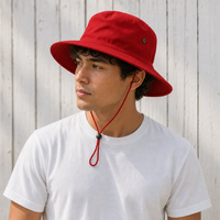 Surf Hat with Break-Away Strap in Wide Brim Design thumbnail 47 red moodboard