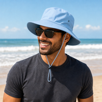 Surf Hat with Break-Away Strap in Wide Brim Design thumbnail 64 skyblue moodboard
