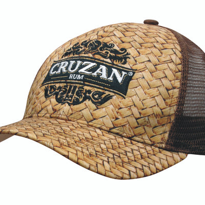 3999 6PNL POLY TWILL CANE PRINT MESH