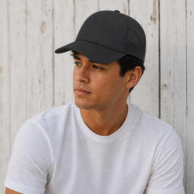 Rapper Flex High Crown Trucker Cap with Mesh Panels