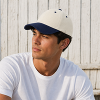 HBC Two-Tone Cap with Iconic Hudson's Bay Stripes thumbnail 35 natural/navy moodboard