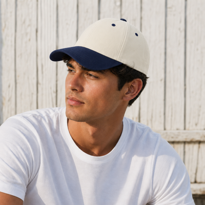HBC Two-Tone Cap with Iconic Hudson's Bay Stripes