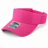Pro Series Breathable Adjustable Sports Visor thumbnail 14 hot pink angle