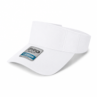 Pro Golf Visor with Adjustable Velcro Strap and Mesh Ventilation thumbnail 48 white angle