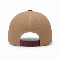 A Frame Flex Cap with Adjustable Snapback and Premium Cotton thumbnail 214 khakhi maroon back
