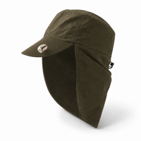 Flex 4057 Water Resistant Legionnaire Caps with Adjustable Strap thumbnail 42 khaki angle