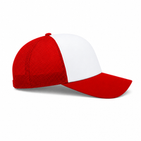 Rapper Flex High Crown Trucker Cap with Mesh Panels thumbnail 64 red hat white front right