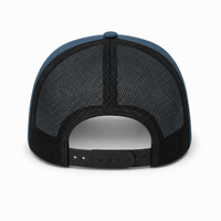 R168 Trucker Hat with Breathable Mesh and Adjustable Fit thumbnail 13 slate blue back