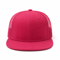 Urban Flex Structured Trucker Cap with Breathable Mesh & Pre-Curved Visor thumbnail 2 hot pink front