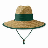 Natural Wide Brim Straw Hats with Adjustable Fit thumbnail 19 bottle front