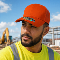 GTO 112 Trucker Hat with Ventilated Comfort and Adjustable Fit thumbnail 152 orange moodboard