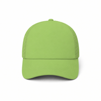 Rapper Flex High Crown Trucker Cap with Mesh Panels thumbnail 100 lime front