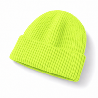 Premium Lambswool Flex Beanie with Cuff – Ultra Soft & Warm thumbnail 114 fluorescent lime angle