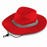 Hi Vis Reflector Safety Hat thumbnail 69 red angle