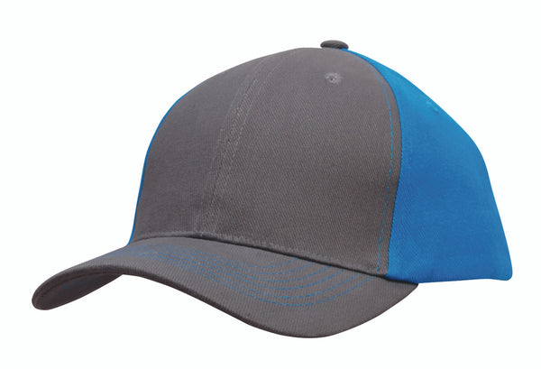 Brushed Heavy Cotton Contrast Baseball Cap with Adjustable Strap 4001