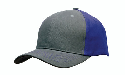 Brushed Heavy Cotton Contrast Baseball Cap with Adjustable Strap 4001