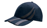 Brushed Heavy Cotton 6-Panel Cap with Tyre Track Design 4015 thumbnail 2 brushed heavy cotton 6-panel cap with tyre track design 4015