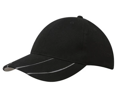 BHC CAP W/HI-VIS PEAK INSERTS BL/HVGR 4019