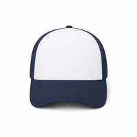 Rapper Flex High Crown Trucker Cap with Mesh Panels thumbnail 240 navy hat white front front