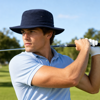 Polyviscose Wide Brim Surf Hat with Adjustable Toggle thumbnail 34