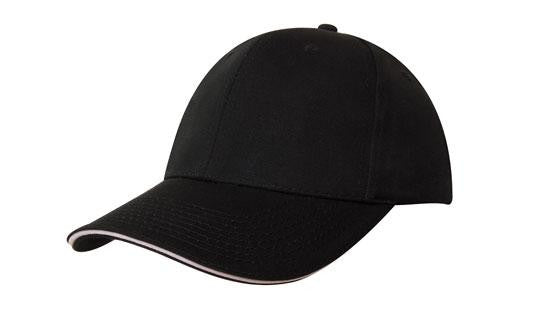 4080 6-Panel Chino Twill Cap with Sandwich Trim