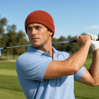 Premium Merino Wool Beanie with Cuff – Soft & Warm Knit Hat thumbnail 33 rust moodboard