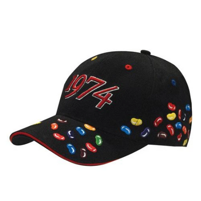 4119 6 PNL BHC EMBROIDERED JELLY BEAN CAP