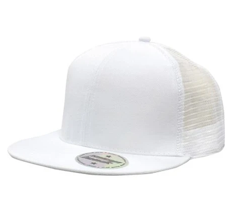 4138 6PNL MESH BACK PREMIUM AMERICAN/T WH