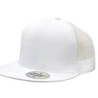 4138 6PNL MESH BACK PREMIUM AMERICAN/T WH
