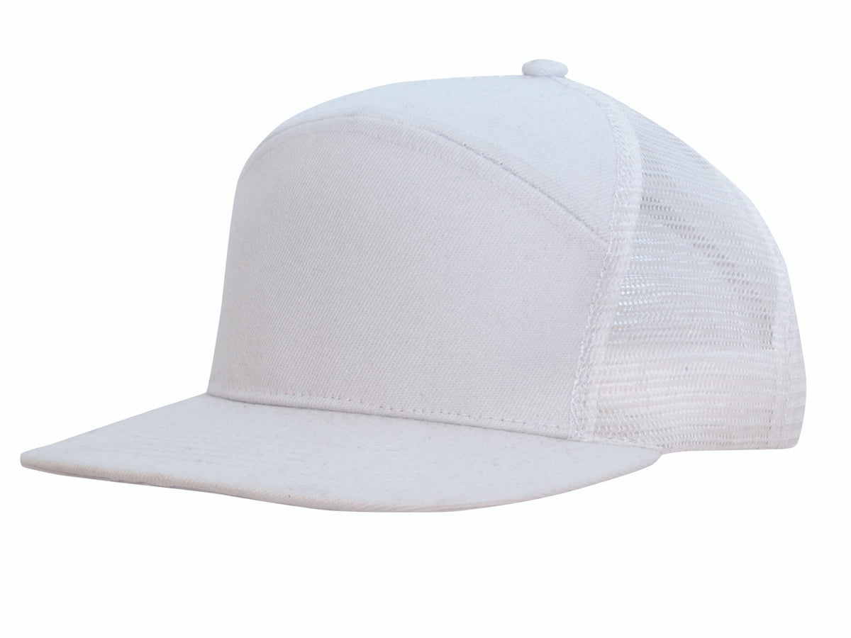 6-Panel A-Frame American Twill Cap with Mesh Back and Snap Closure 4154W