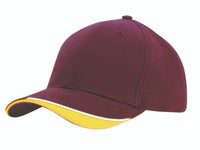 4167 Structured 6-Panel Heavy Cotton Cap with Indented Peak thumbnail 1 4167 structured 6-panel heavy cotton cap with indented peak