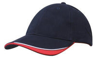 4167 Structured 6-Panel Heavy Cotton Cap with Indented Peak thumbnail 2 4167 structured 6-panel heavy cotton cap with indented peak