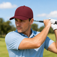 Breezy Lightweight Ventilated Nylon Cap with PVC Closure thumbnail 14 burgundy moodboard