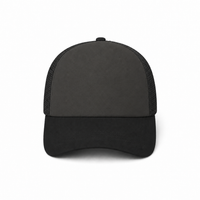 Rapper Flex High Crown Trucker Cap with Mesh Panels thumbnail 195 black hat charcoal front front