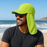7504 Flex Cotton Legionnaire Caps with Adjustable Velcro Strap thumbnail 7 lime moodboard