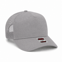 Ottocap 32285 A-Frame 5-Panel Mesh Back Trucker Hat thumbnail 54 grey angle