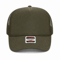 Ottocap 39165 High Crown Foam trucker with rope thumbnail 51 olive green front