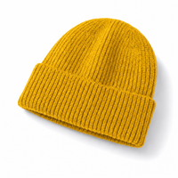 Premium Lambswool Flex Beanie with Cuff – Ultra Soft & Warm thumbnail 68 gold angle