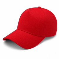 A Frame Flex Cap with Adjustable Snapback and Premium Cotton thumbnail 99 red angle
